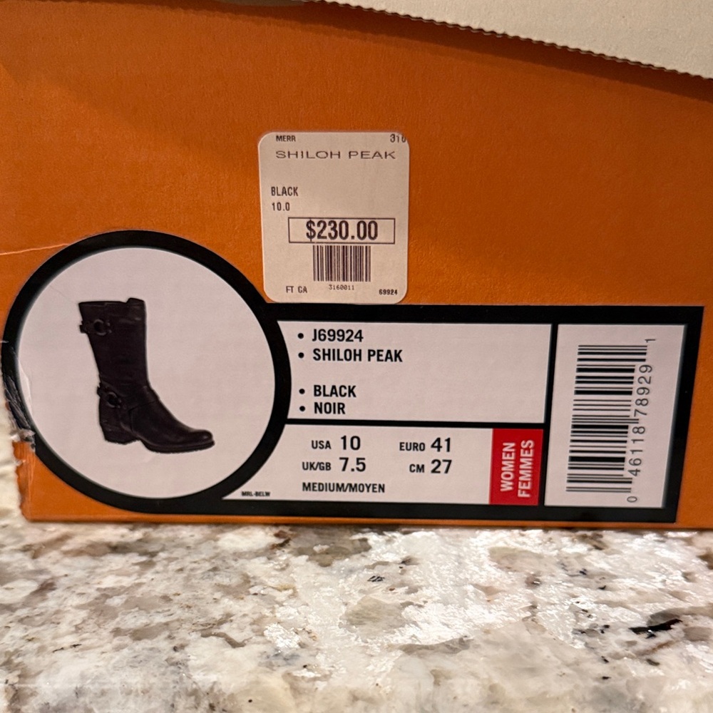 Merrell Women's Black Heeled Boots - Picture 2 of 6